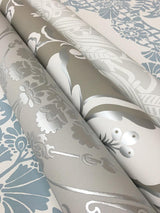 Wallpaper Pineapple Plantation Wallpaper // Periwinkle & White