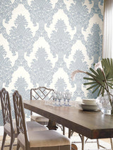 Wallpaper Pineapple Plantation Wallpaper // Periwinkle & White
