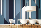 Wallpaper Pinwheel Stripe Wall Mural // Blue