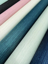 Wallpaper Plain Grass Sisal Grasscloth Wallpaper // Blue