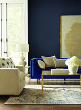 Wallpaper Plain Grass Sisal Grasscloth Wallpaper // Blue