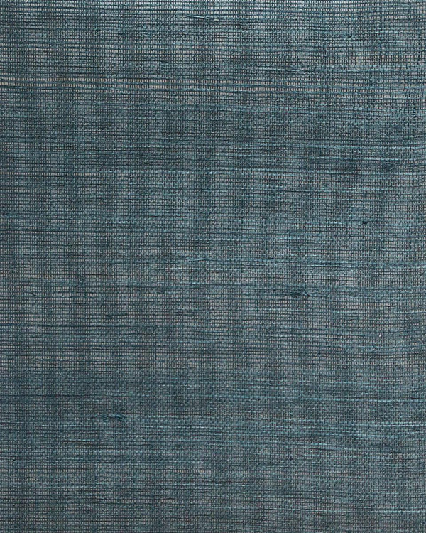 Wallpaper Plain Sisal Grasscloth Wallpaper // Teal