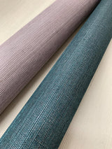 Wallpaper Plain Sisal Grasscloth Wallpaper // Teal