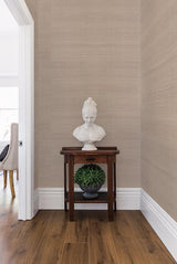 Wallpaper Plain Sisal Grasscloth Wallpaper // White