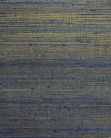 Wallpaper Plain Sisal Wallpaper Wallpaper // Indigo & Gold