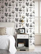 Wallpaper Plant Party Peel & Stick Wallpaper // Black