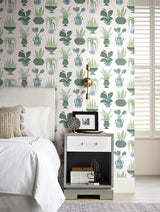 Wallpaper Plant Party Peel & Stick Wallpaper // Green