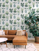 Wallpaper Plant Party Peel & Stick Wallpaper // Green