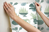 Wallpaper Plant Party Peel & Stick Wallpaper // Green