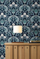 Wallpaper Plume Dynasty Wallpaper // Navy