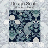 Wallpaper Plume Dynasty Wallpaper // Navy