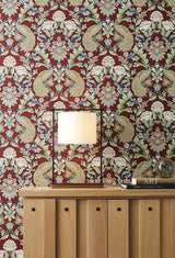 Wallpaper Plume Dynasty Wallpaper // Red Metallic