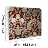 Wallpaper Plume Dynasty Wallpaper // Red Metallic