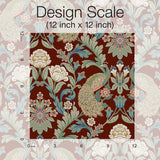 Wallpaper Plume Dynasty Wallpaper // Red Metallic