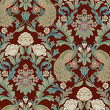 Wallpaper Plume Dynasty Wallpaper // Red Metallic