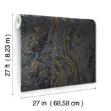 Wallpaper Polished Marble Wallpaper // Black