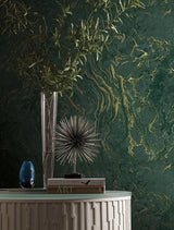 Wallpaper Polished Marble Wallpaper // Green