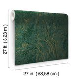 Wallpaper Polished Marble Wallpaper // Green