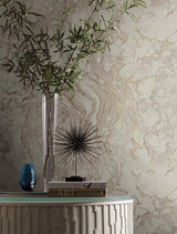 Wallpaper Polished Marble Wallpaper // Taupe