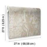 Wallpaper Polished Marble Wallpaper // Taupe