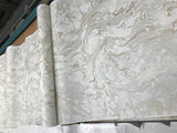 Wallpaper Polished Marble Wallpaper // White & Gold