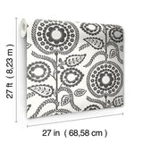 Wallpaper Pomegranate Bloom Wallpaper // Black & White