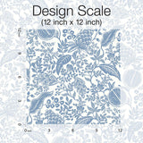 Wallpaper Pomegranate Wallpaper // White & Blue