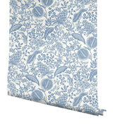 Wallpaper Pomegranate Wallpaper // White & Blue