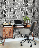 Wallpaper Primitive Trees Wallpaper // Black & White