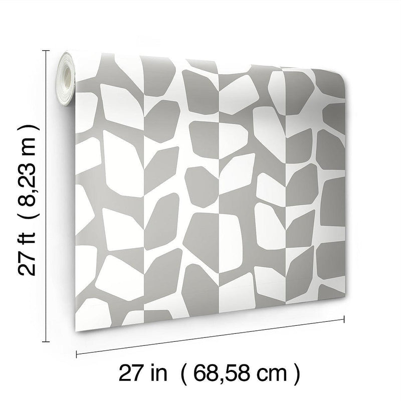 Wallpaper Primitive Vines Wallpaper // Silver Metallic 