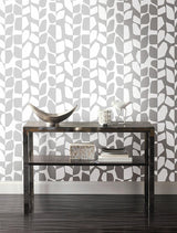 Wallpaper Primitive Vines Wallpaper // Silver Metallic