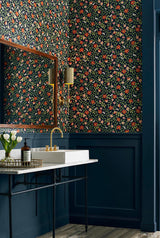 Wallpaper Primrose Peel & Stick Wallpaper // Rose & Navy