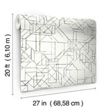 Wallpaper Prism Schematics Peel & Stick Wallpaper // Black & Gold