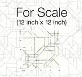 Wallpaper Prism Schematics Peel & Stick Wallpaper // Black & Gold