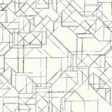 Wallpaper Prism Schematics Peel & Stick Wallpaper // Black & Gold