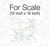 Wallpaper Prism Schematics Peel & Stick Wallpaper // Cobalt