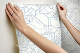Wallpaper Prism Schematics Peel & Stick Wallpaper // Cobalt