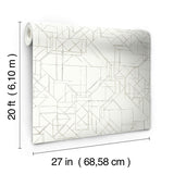 Wallpaper Prism Schematics Peel & Stick Wallpaper // Grey