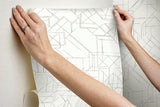 Wallpaper Prism Schematics Peel & Stick Wallpaper // Grey