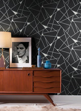 Wallpaper Prismatic Wallpaper // Black & Silver 