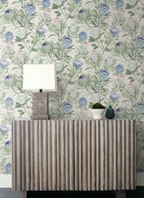 Wallpaper Protea Wallpaper // Cream & Blue