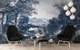 Wallpaper Provincial Scenic Wall Mural // Navy