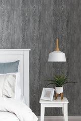 Wallpaper Quarter Sawn Wood Wallpaper // Black