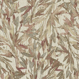 Wallpaper Rainforest Leaves Wallpaper // Red & Warm Grey