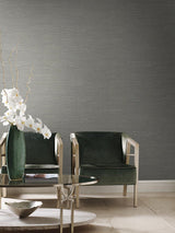 Wallpaper Ramie Weave Wallpaper // Blue