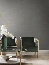 Wallpaper Ramie Weave Wallpaper // Blue