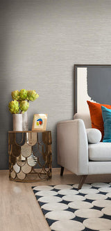 Wallpaper Ramie Weave Wallpaper // Grey