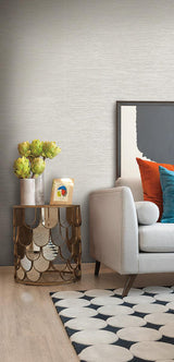 Wallpaper Ramie Weave Wallpaper // Light Grey