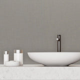 Wallpaper Randing Weave Wallpaper // Dark Grey Metallic