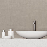 Wallpaper Randing Weave Wallpaper // Light Brown Metallic